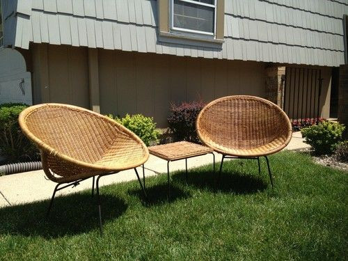 Best ideas about Round Wicker Chair
. Save or Pin Vintage Pair Rattan Wicker Round Lunar Pod Chairs & Table Now.