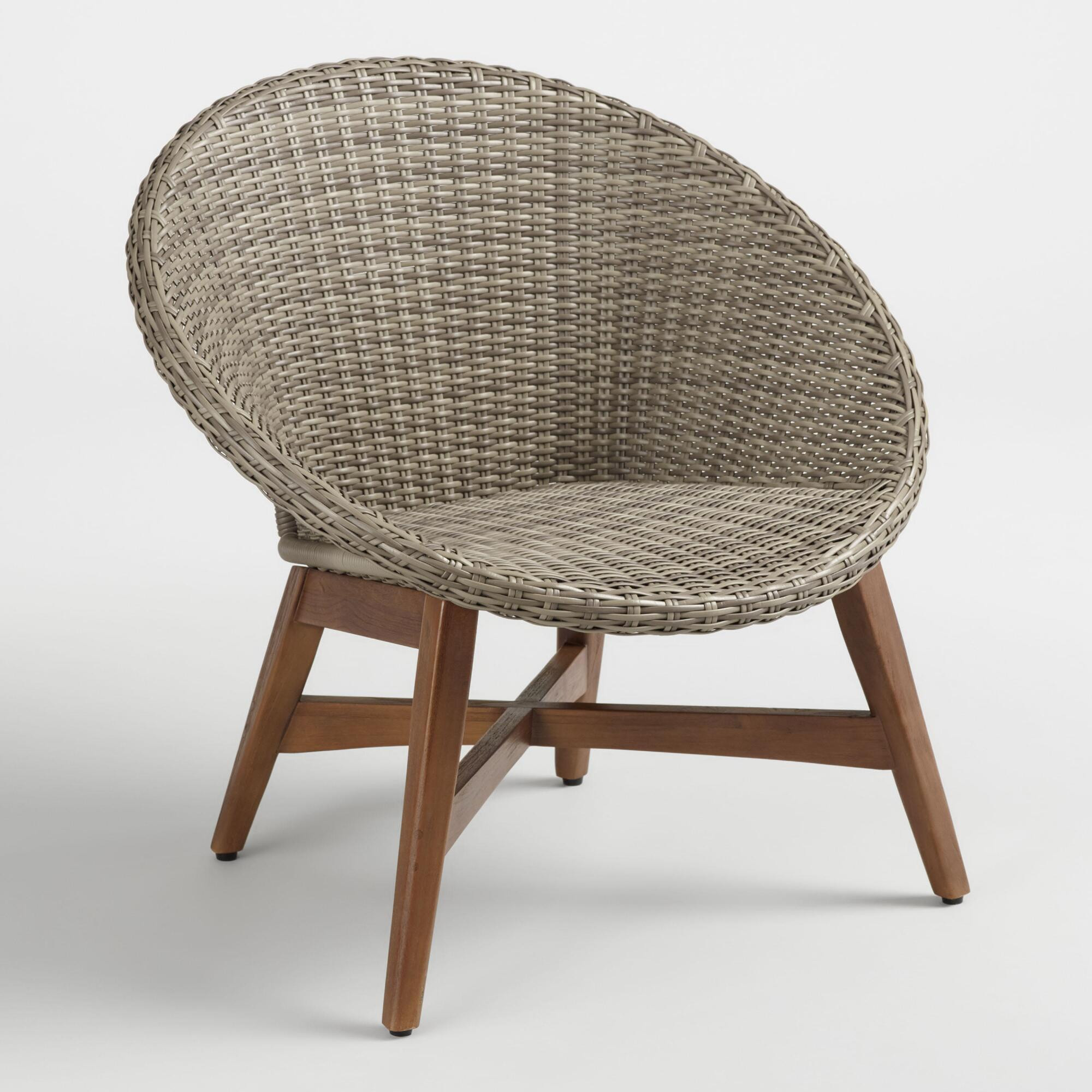 Round all weather wicker vernazza outdoor chair