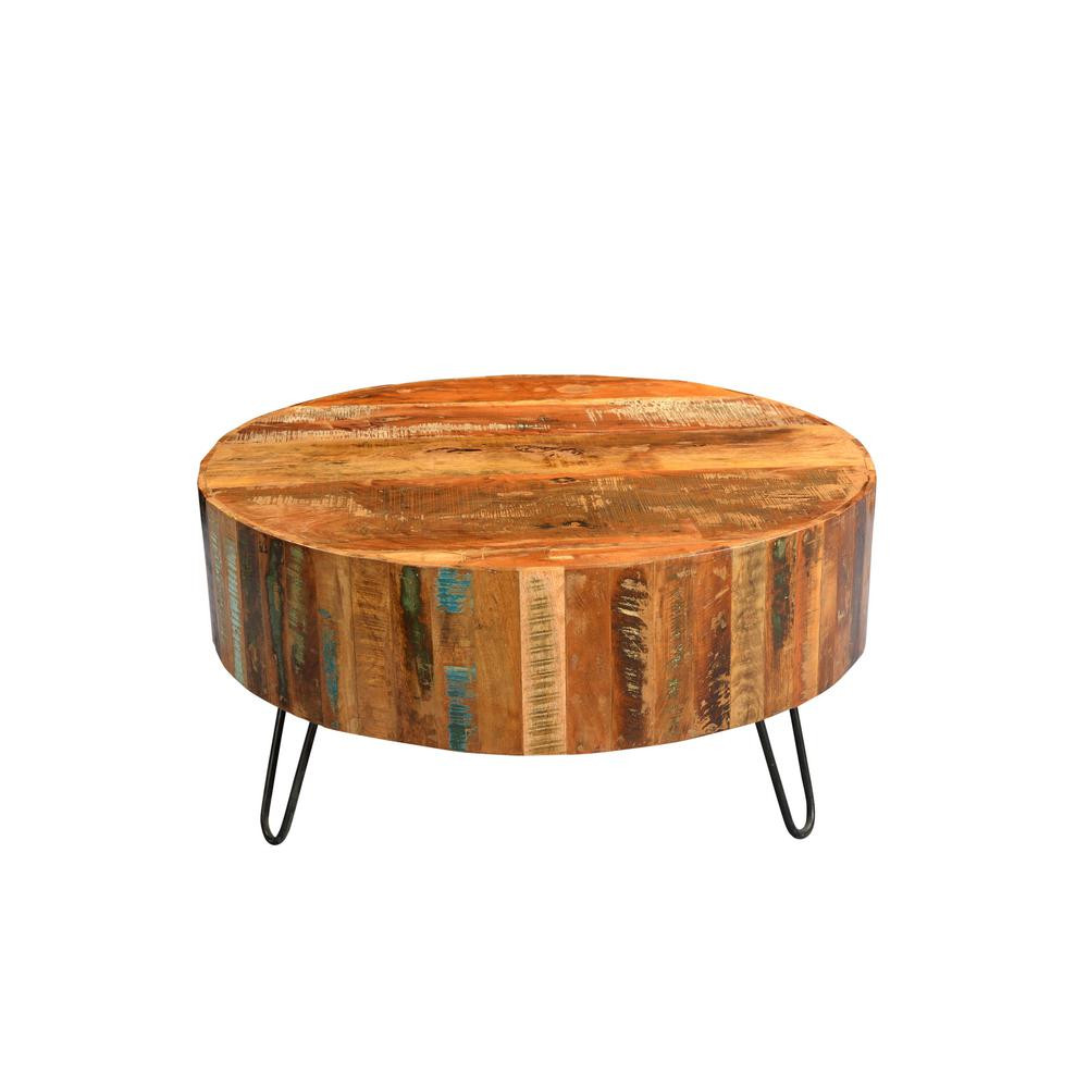 Best ideas about Round Wood Coffee Table
. Save or Pin Tulsa Multi Colored Reclaimed Wood Round Coffee Table with Now.