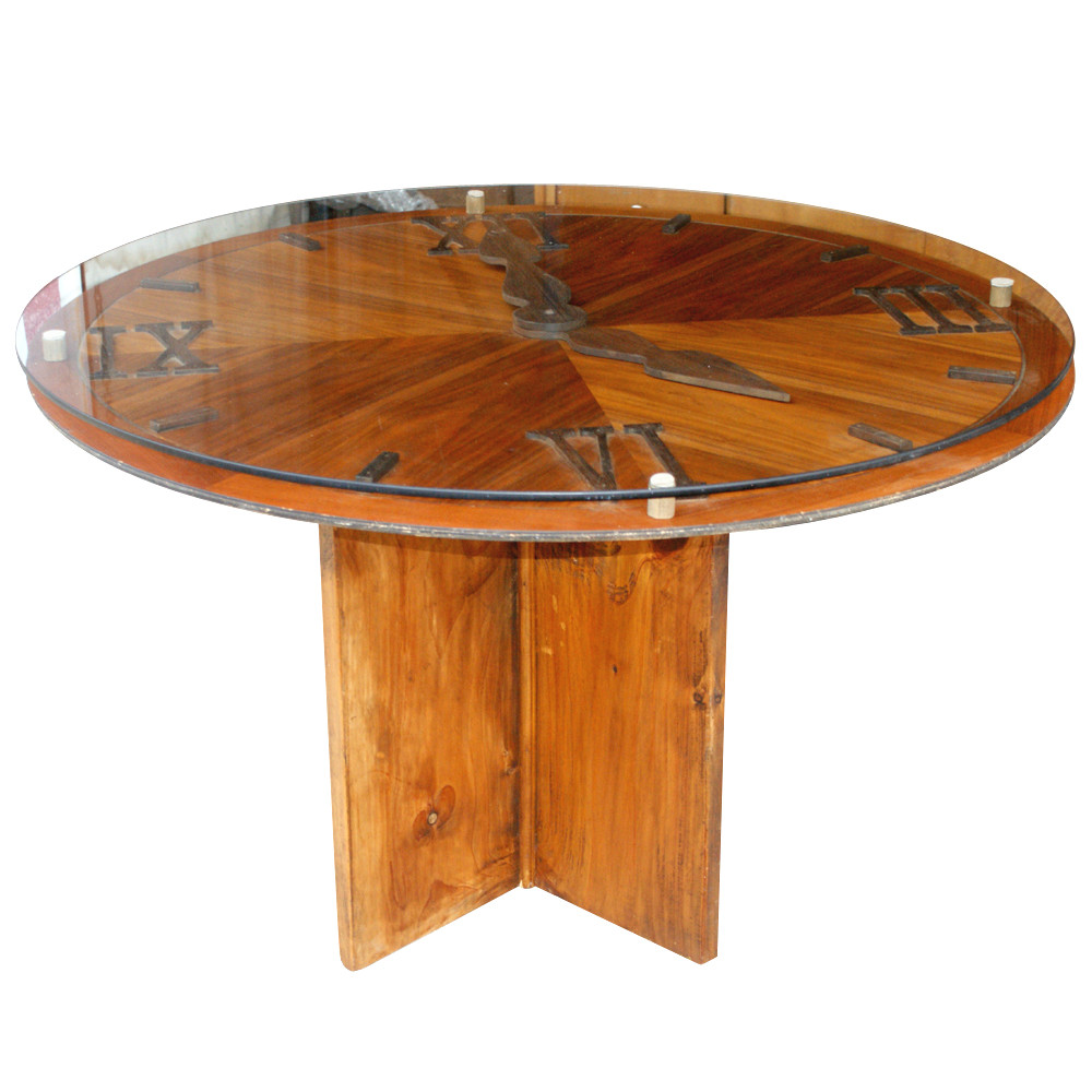 Best ideas about Round Wood Dining Table
. Save or Pin 47" Vintage Clock Wood Dining Round Table Now.
