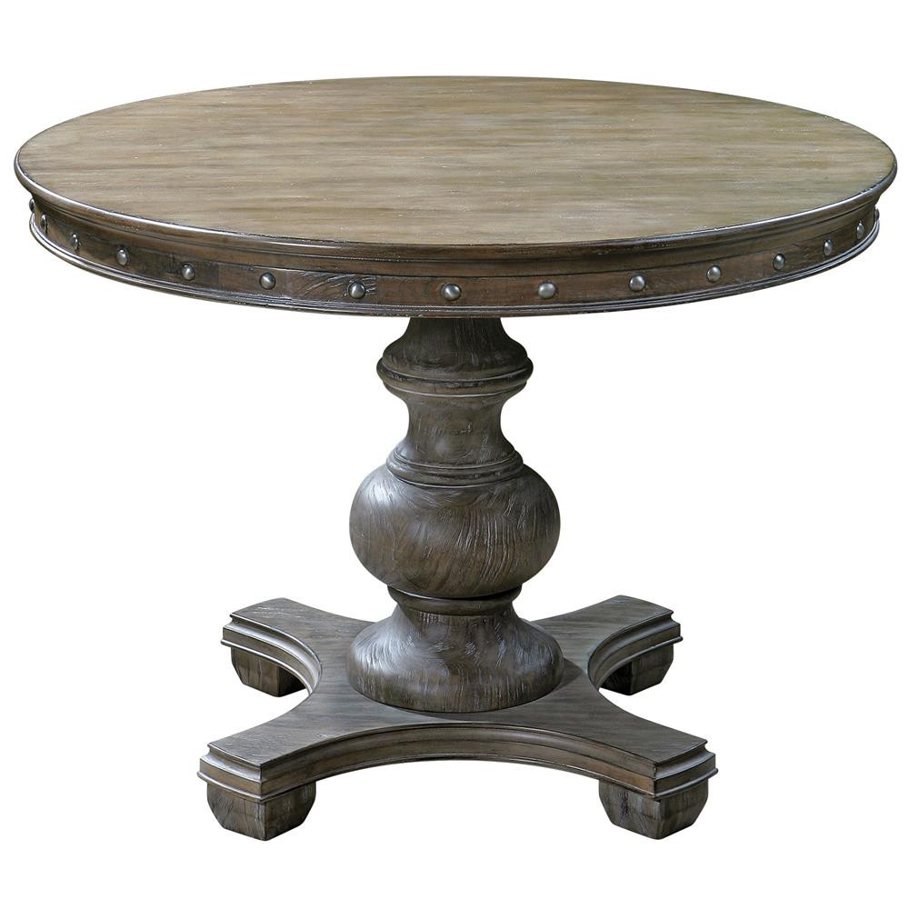 Best ideas about Round Wood Dining Table
. Save or Pin Marius French Country Round Wood Silver Stud Dining Table Now.
