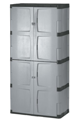Best ideas about Rubbermaid Garage Storage Cabinets
. Save or Pin Rubbermaid 72" Four Shelf Double Door Rugged Resin Garage Now.