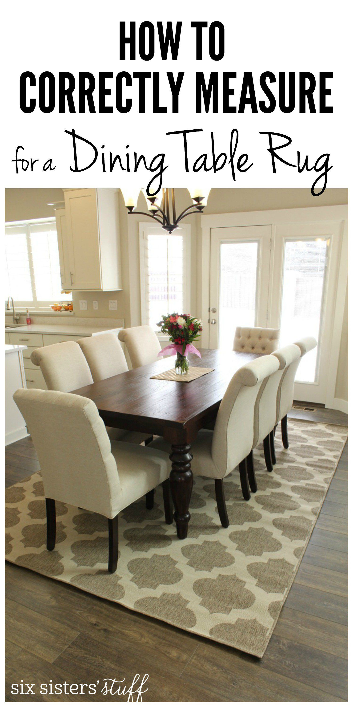 Best ideas about Rug Under Dining Table
. Save or Pin How To Correctly Measure for a Dining Room Table Rug Now.