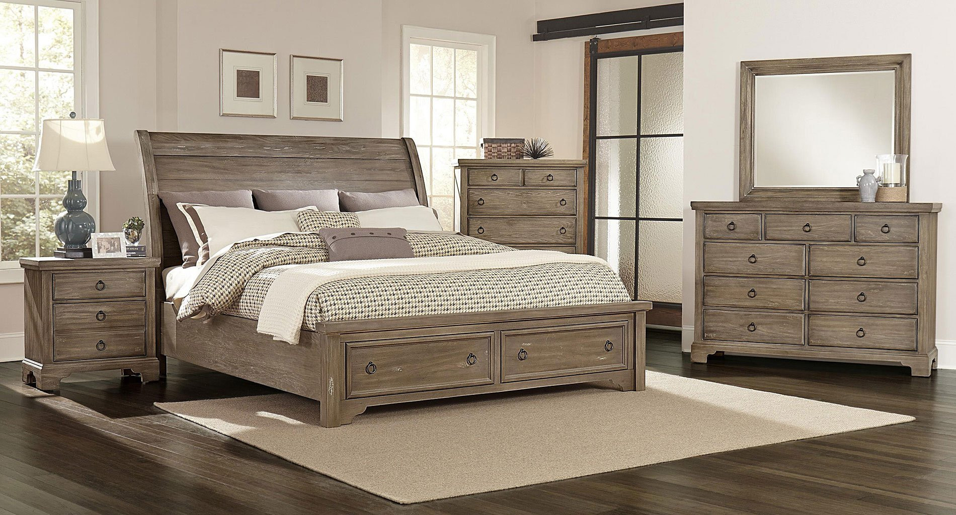 Best ideas about Rustic Bedroom Set
. Save or Pin Whiskey Barrel Storage Bedroom Set Rustic Gray Vaughan Now.