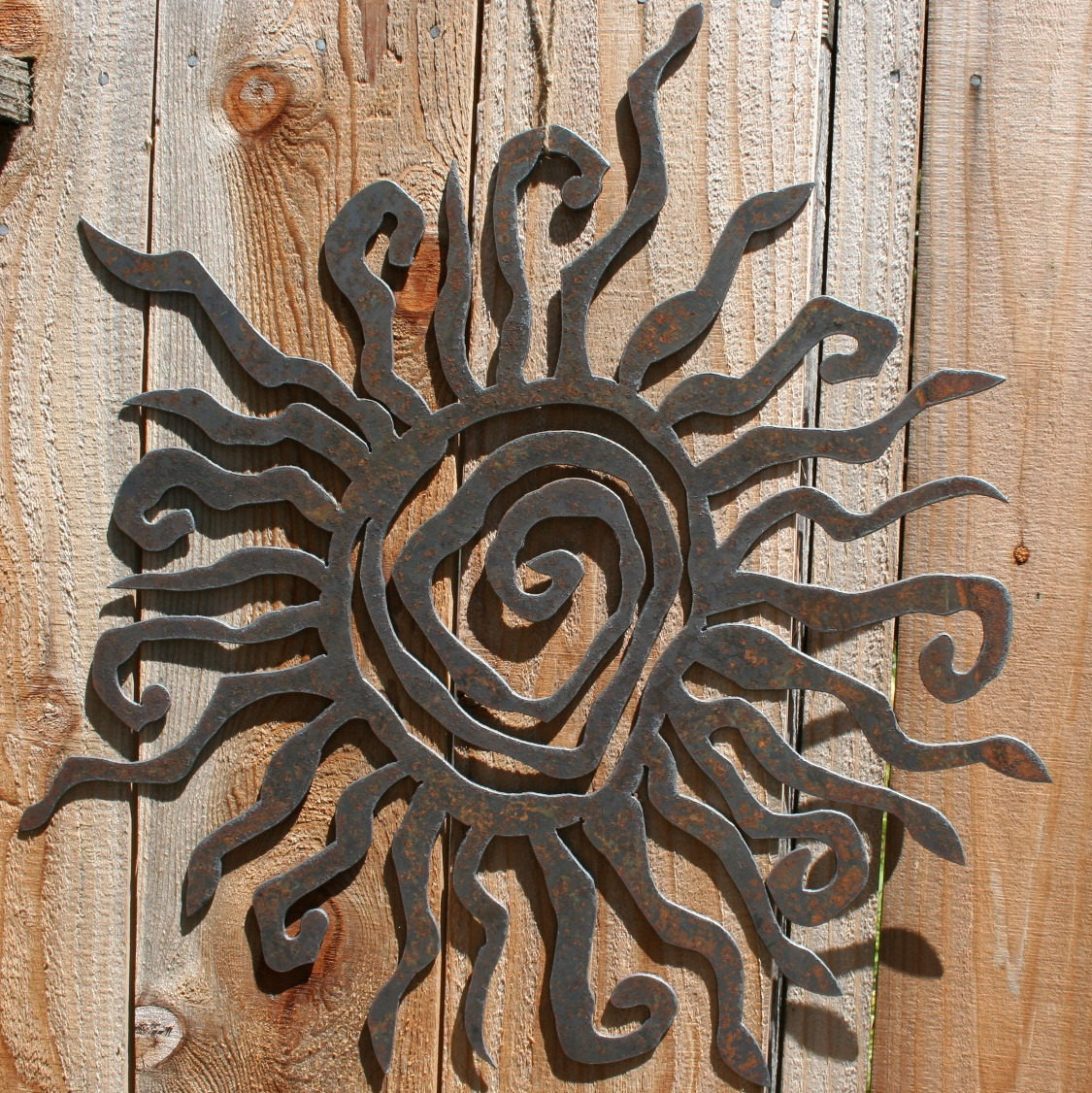 Best ideas about Rustic Metal Wall Art
. Save or Pin Rustic Sun Indoor Outdoor Wall Decor 30 recycled steel Now.