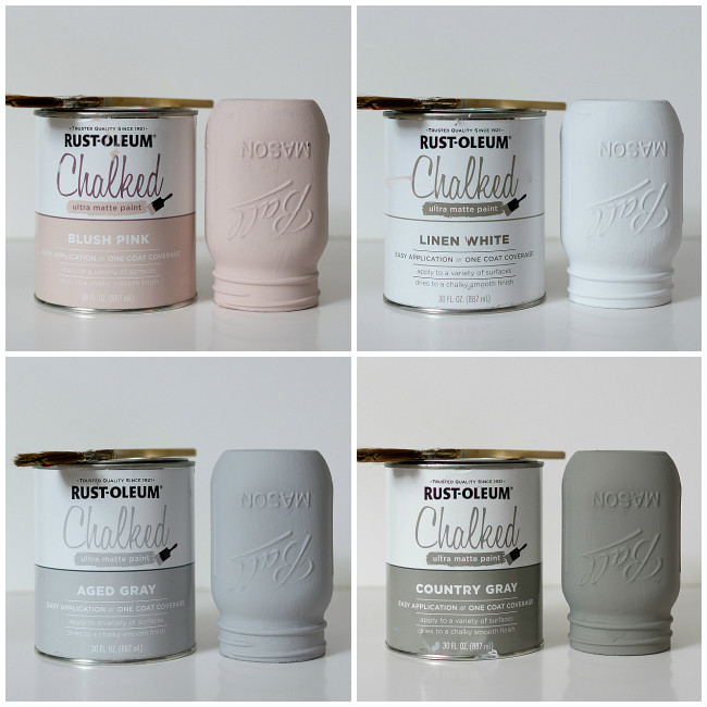 Best ideas about Rustoleum Chalked Paint Colors
. Save or Pin How To Paint and Distress Mason Jars Now.