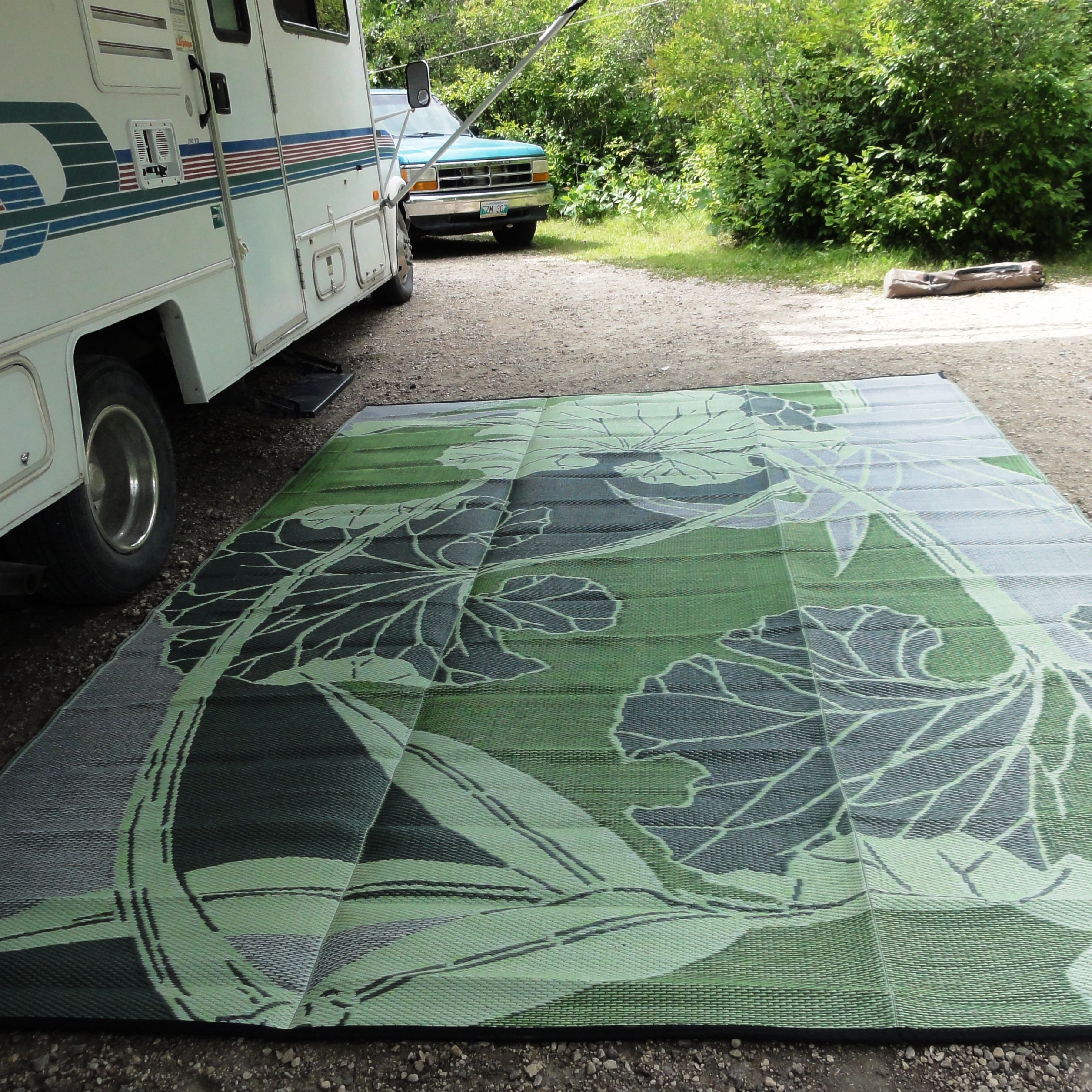 Best ideas about Rv Patio Mat
. Save or Pin bonia Blossom RV Camping Patio Mat Green Grey Now.