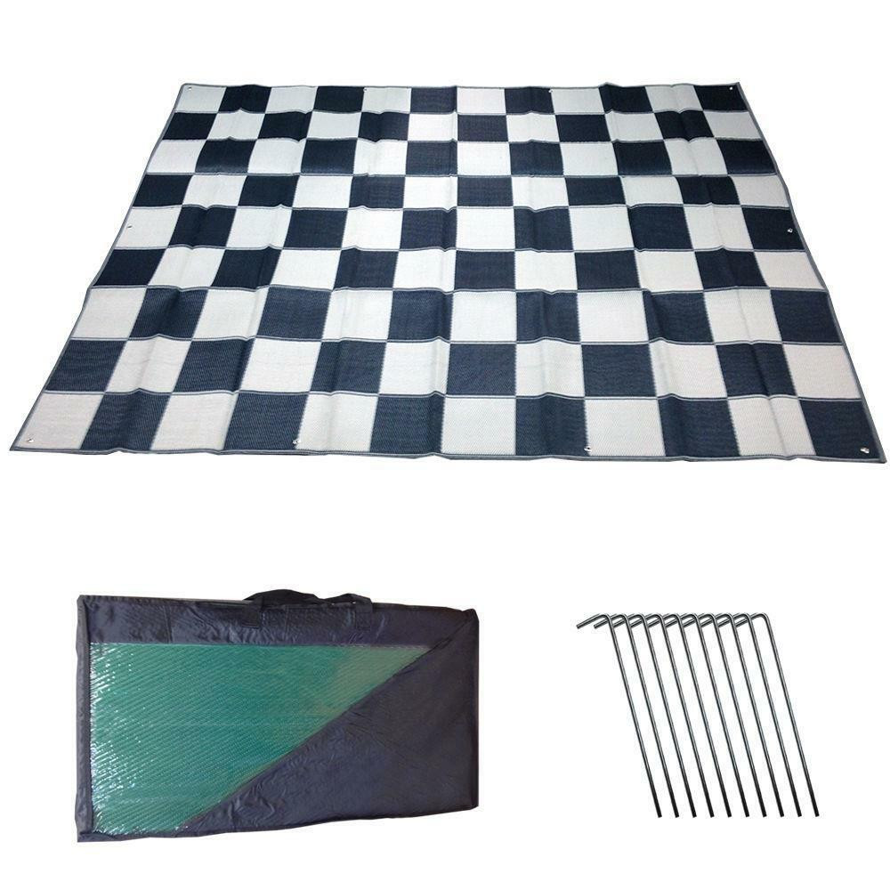 Best ideas about Rv Patio Mats
. Save or Pin RV Patio Awning Mat Outdoor 9x12 Black Silver Checkered Now.