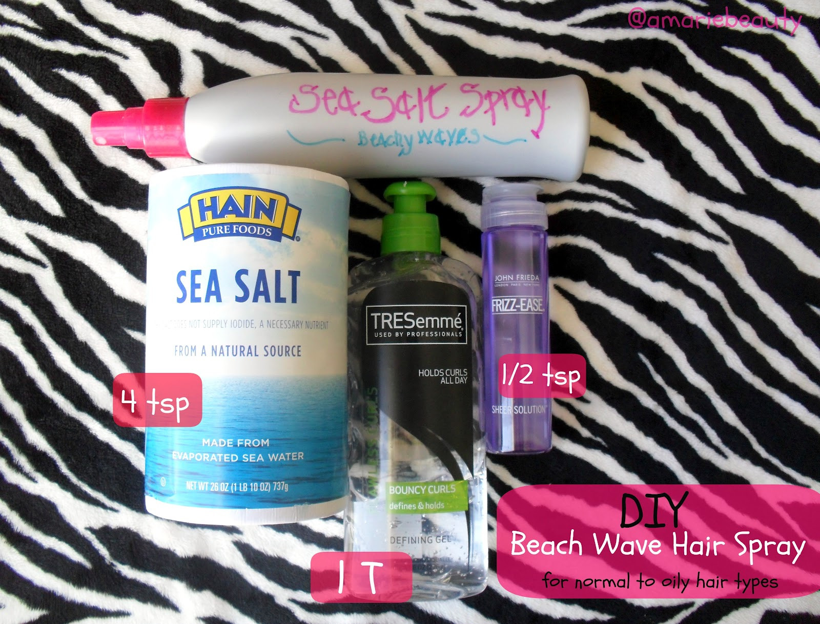 Best ideas about Salt Spray For Hair DIY
. Save or Pin amariebeauty DIY Sea Salt Spray Now.