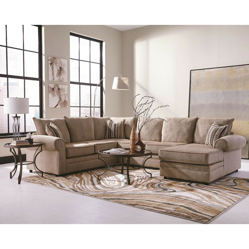 Best ideas about Sectional Living Room Sets
. Save or Pin BIG CREAM CHENILLE HERRINGBONE SOFA SECTIONAL CHAISE Now.