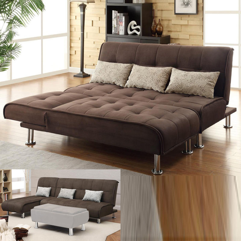 Best ideas about Sectional Sofa Bed
. Save or Pin Brown Microfiber 2 PC Sectional Sofa Futon Couch Chaise Now.