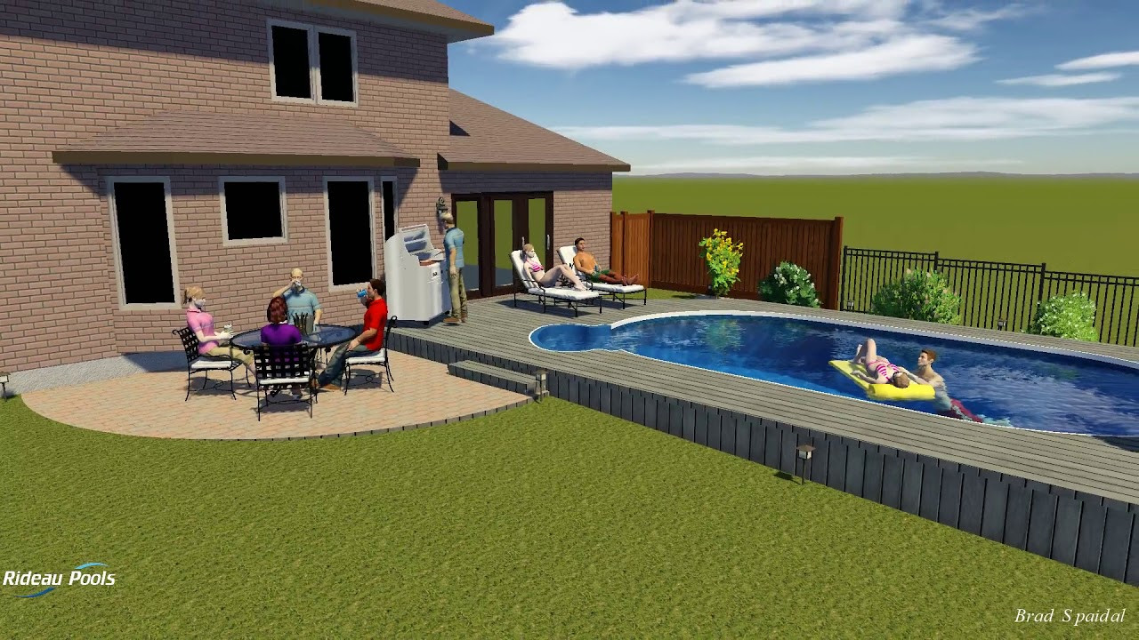 Best ideas about Semi Inground Pool With Deck
. Save or Pin 15 x 27 Semi Inground with Wooden Deck by Rideau Pools Now.