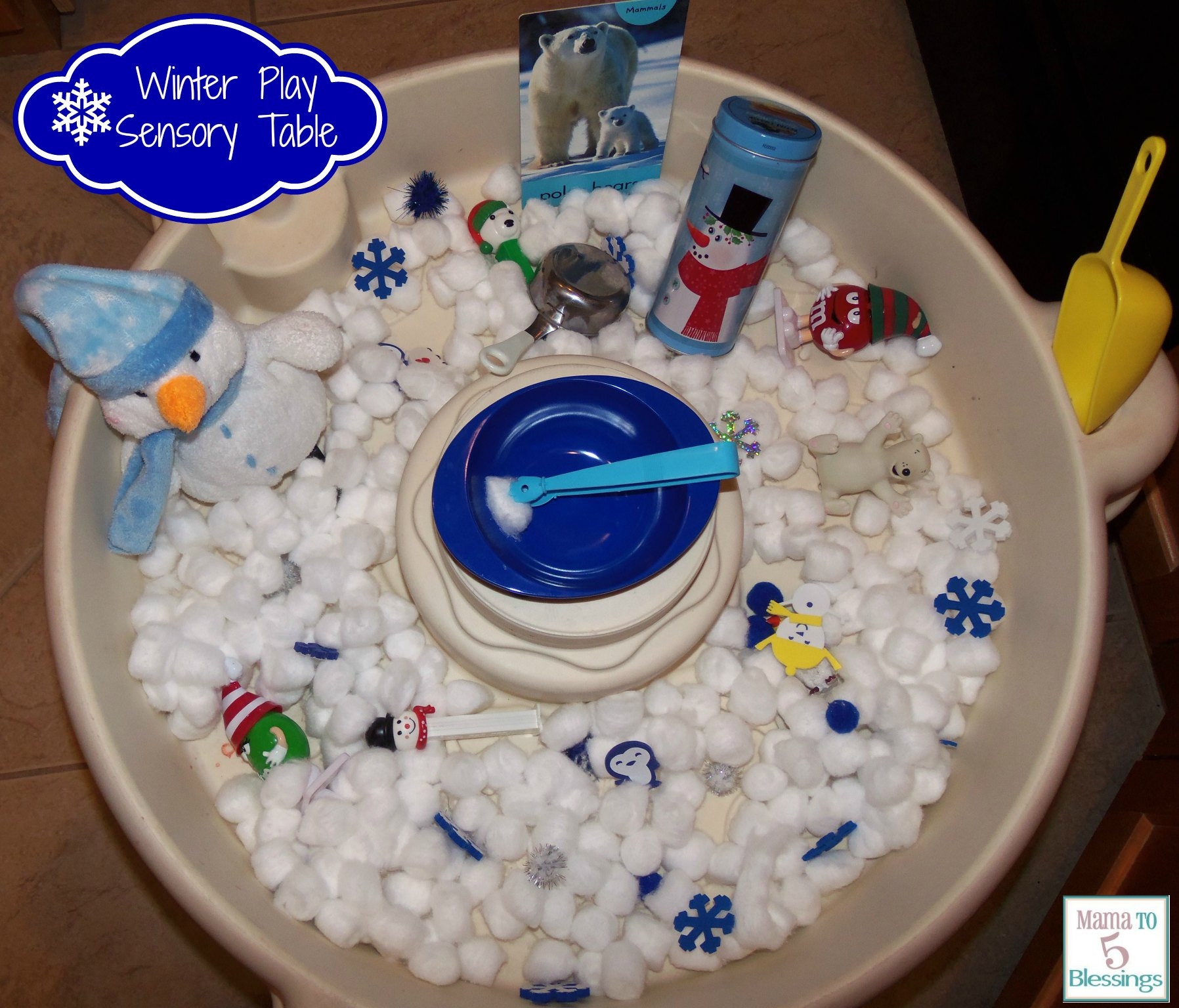 Best ideas about Sensory Table Ideas For Toddlers
. Save or Pin Winter Theme Play Table Learn & Link With Linky Mama Now.