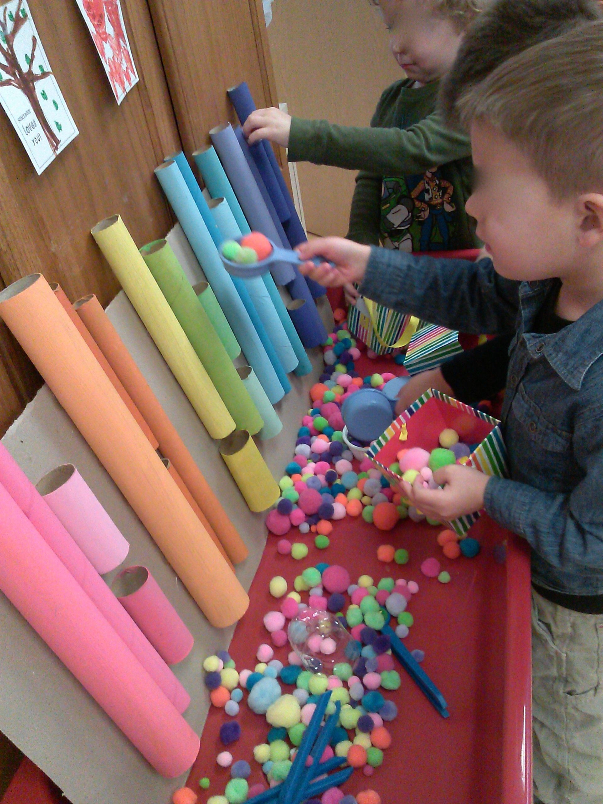 Best ideas about Sensory Table Ideas For Toddlers
. Save or Pin Pom Pom sorting using tongs and scoops Sensory table Now.