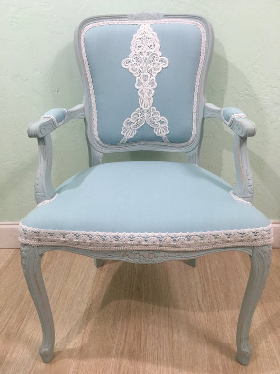 Best ideas about Shabby Chic Accent Chairs
. Save or Pin Shabby Chic Cottage Aqua Accent Chair handmade fancywork Now.