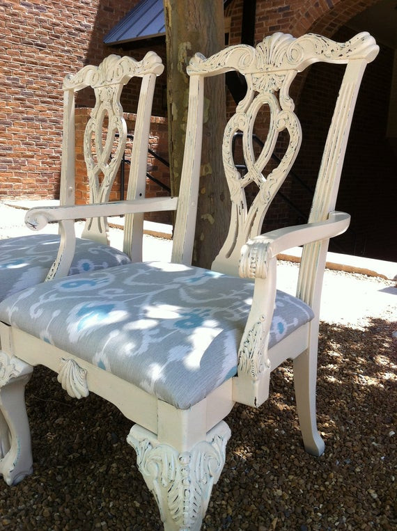 Best ideas about Shabby Chic Accent Chairs
. Save or Pin SALE Pair of Shabby Chic Accent Chairs Chippendale Now.