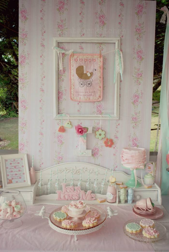 Best ideas about Shabby Chic Baby Shower
. Save or Pin Kara s Party Ideas Shabby Chic Pink and Mint Baby Shower Now.