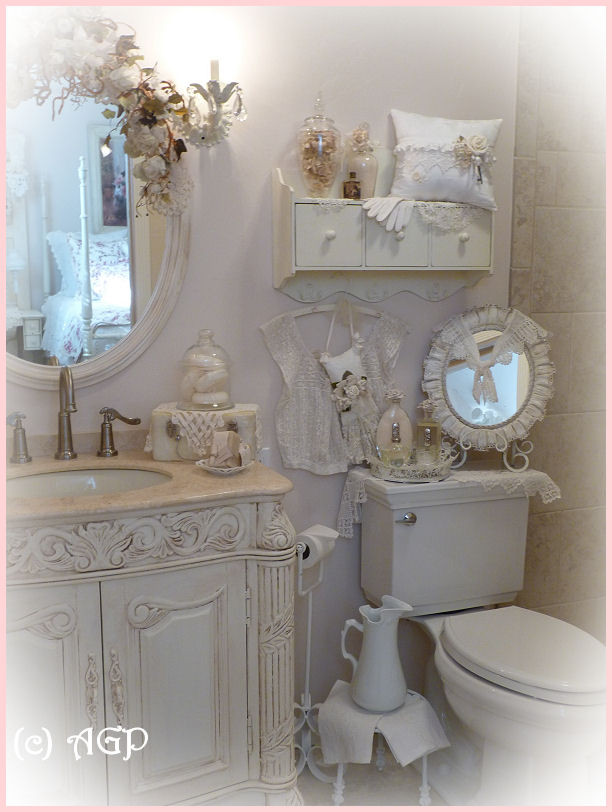 Best ideas about Shabby Chic Bathroom Ideas
. Save or Pin SHABBY COTTAGE CHIC SHELF and MORE Bathroom Makeover Pics Now.