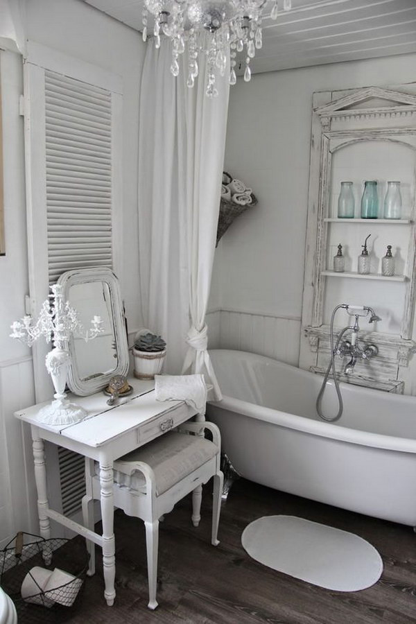 Best ideas about Shabby Chic Bathroom Ideas
. Save or Pin 26 Adorable Shabby Chic Bathroom Décor Ideas Shelterness Now.