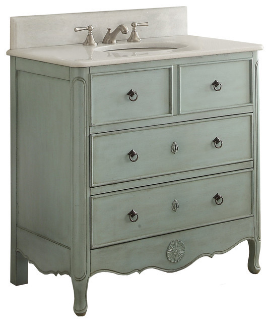 Best ideas about Shabby Chic Bathroom Vanity
. Save or Pin 34" Cottage Look Daleville Bathroom Sink Vanity Without Now.