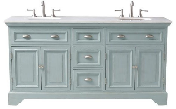 Best ideas about Shabby Chic Bathroom Vanity
. Save or Pin Sa Double Vanity Antique Blue shabby chic style Now.