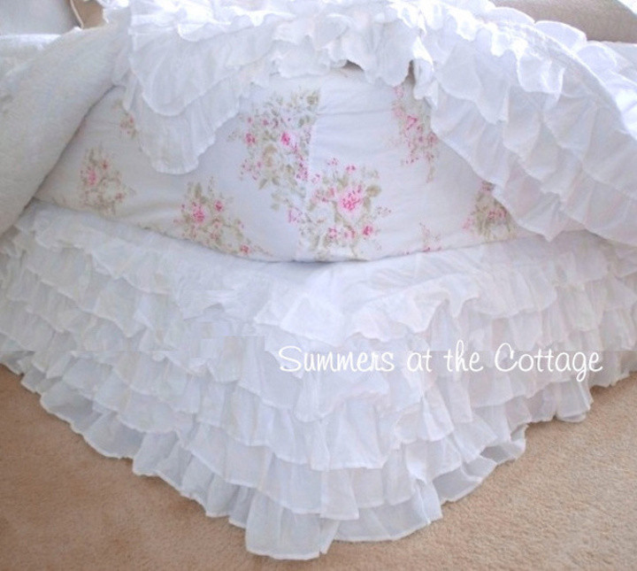 Best ideas about Shabby Chic Bed Skirt
. Save or Pin DREAMY WHITE RUFFLES SHABBY COTTAGE CHIC BED SKIRT QUEEN Now.