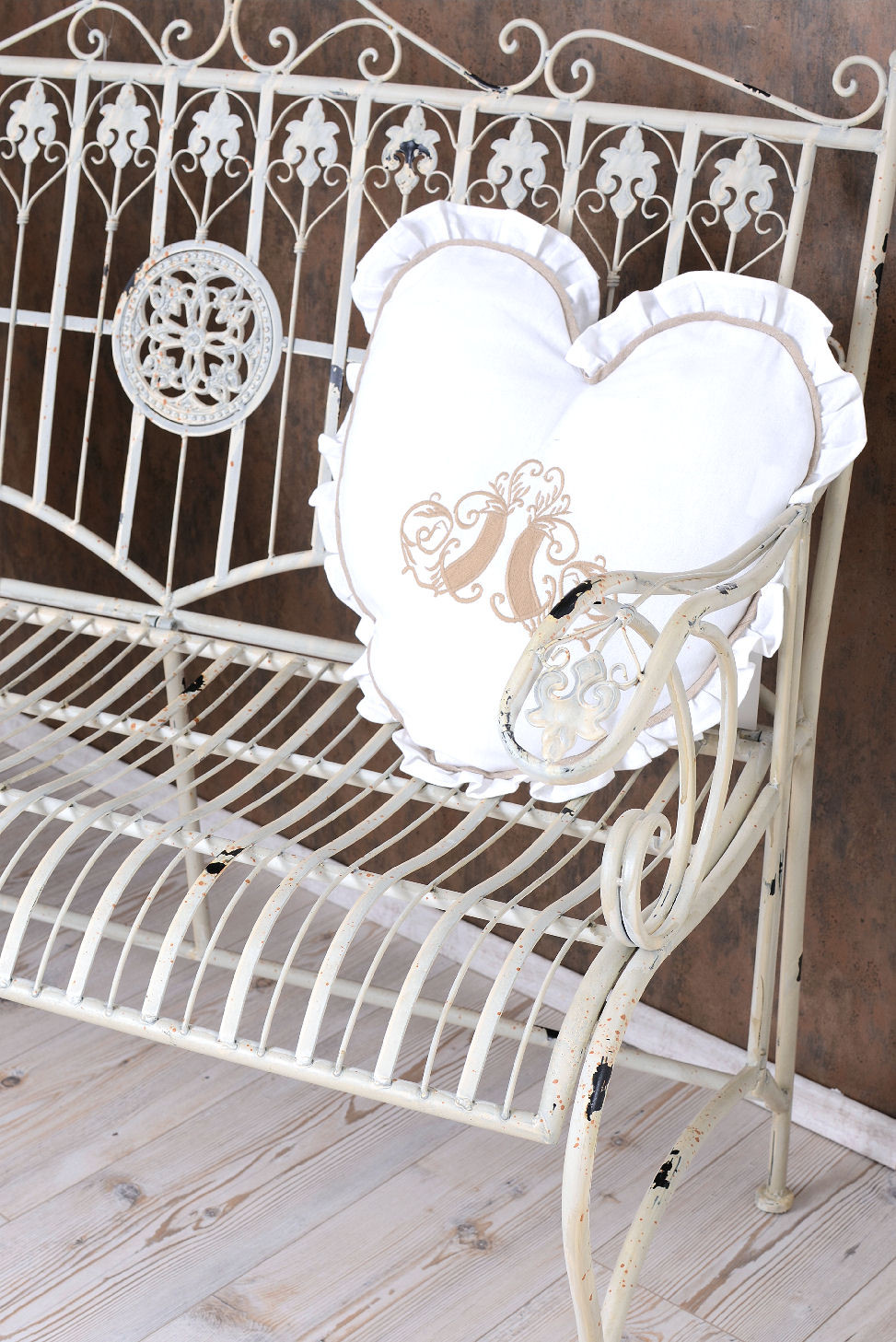 Best ideas about Shabby Chic Bench
. Save or Pin Bench Shabby Chic Vintage Bench White garden bench metal Now.