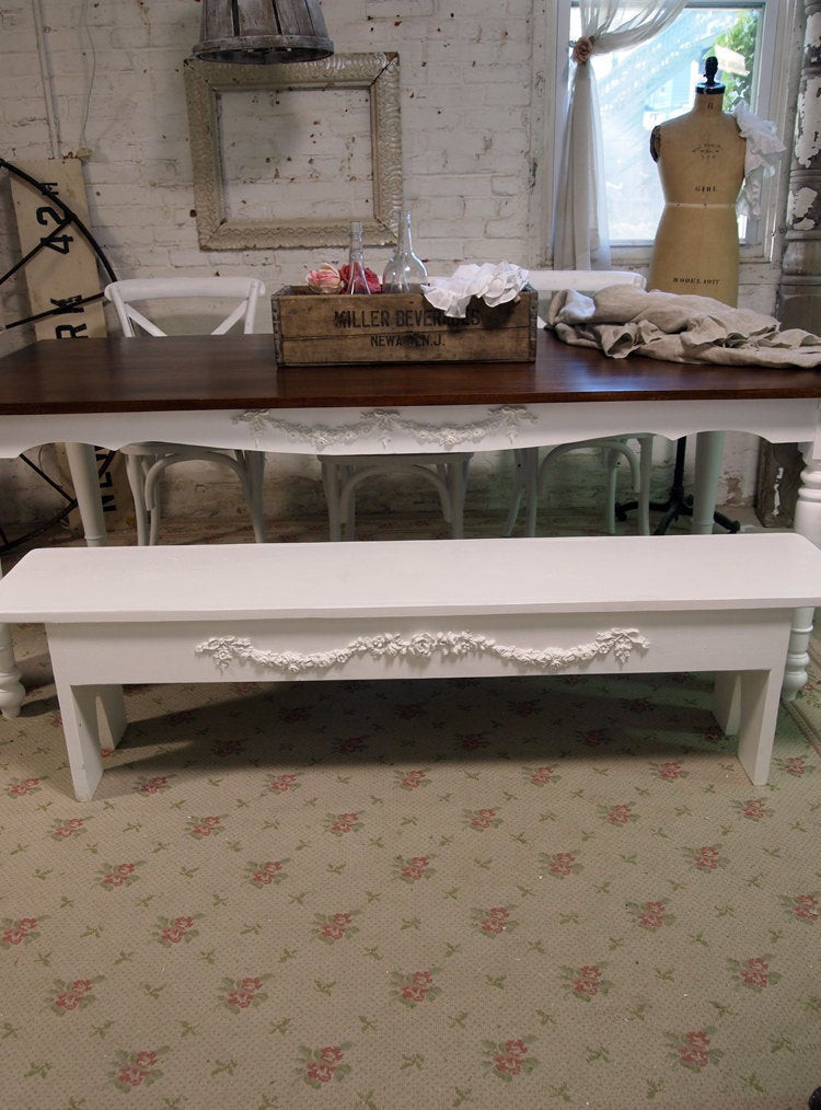 Best ideas about Shabby Chic Bench
. Save or Pin Painted Cottage Chic Shabby Farmhouse Bench by paintedcottages Now.
