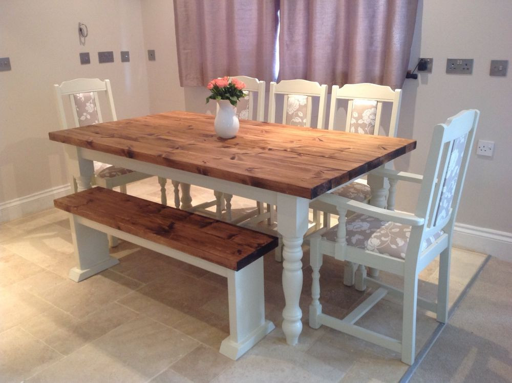 Best ideas about Shabby Chic Bench
. Save or Pin Rustic Farmhouse Shabby Chic 8 Seater Dining Table Bench Now.