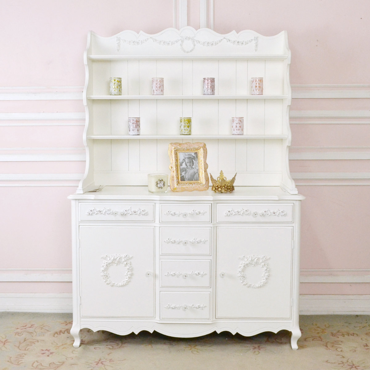 Best ideas about Shabby Chic China Cabinet
. Save or Pin Shabby Cottage Chic China Cabinet White Hutch Roses Romantic Now.