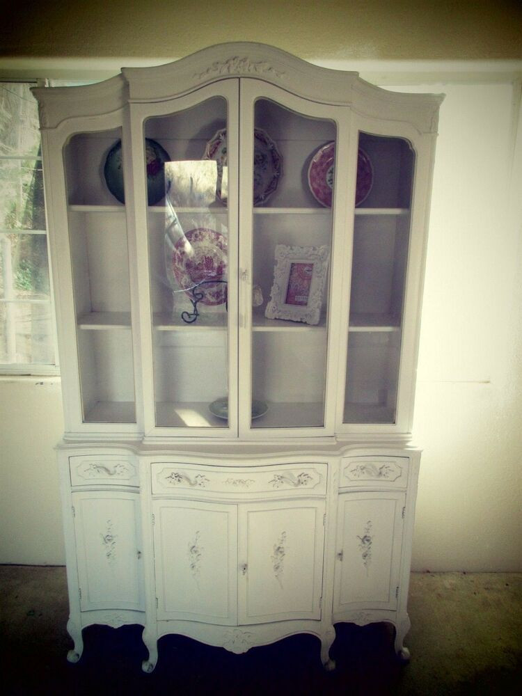Best ideas about Shabby Chic China Cabinet
. Save or Pin Antique French Cottage China Cabinet Shabby Chic Hutch Now.