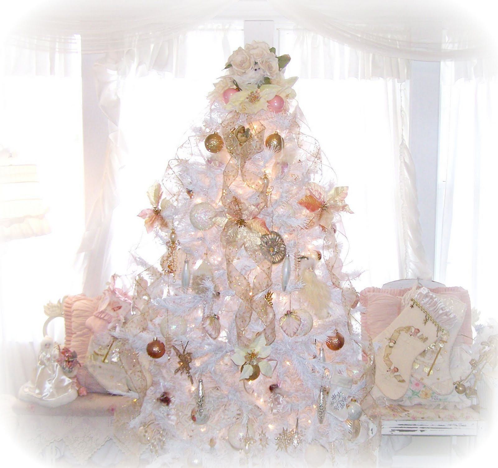 Best ideas about Shabby Chic Christmas
. Save or Pin Olivia s Romantic Home Shabby Chic White Christmas Tree Now.