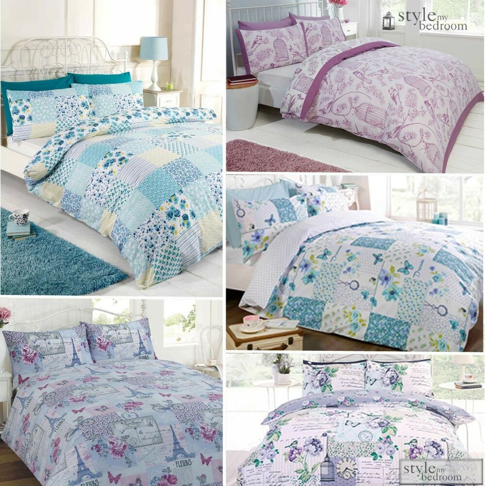 Best ideas about Shabby Chic Comforter Sets
. Save or Pin Floral Patchwork Reversible Shabby Chic Duvet Quilt Cover Now.