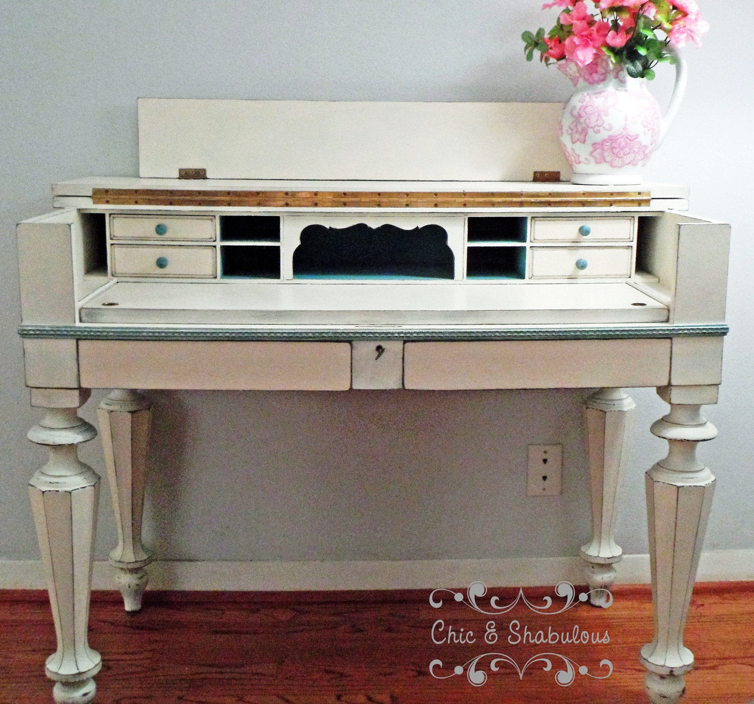 Best ideas about Shabby Chic Desk
. Save or Pin Spinet Secretary Desk Shabby Chic Now.