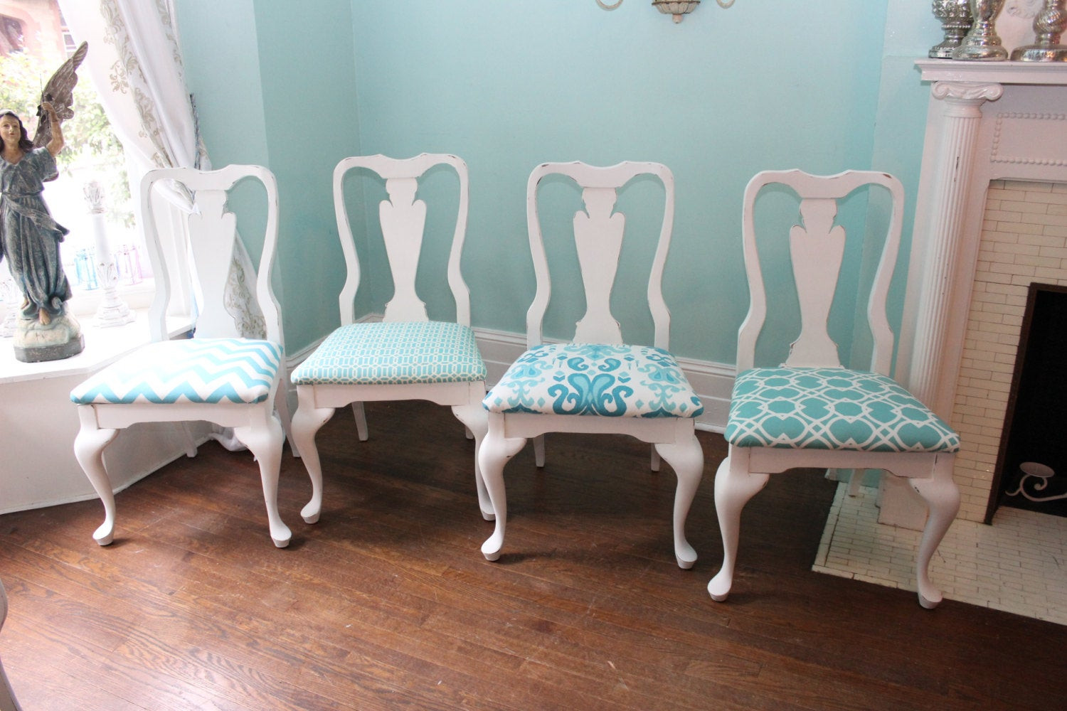 Best ideas about Shabby Chic Dining Chairs
. Save or Pin 4 vintage dining chairs shabby chic beach cottage coastal Now.