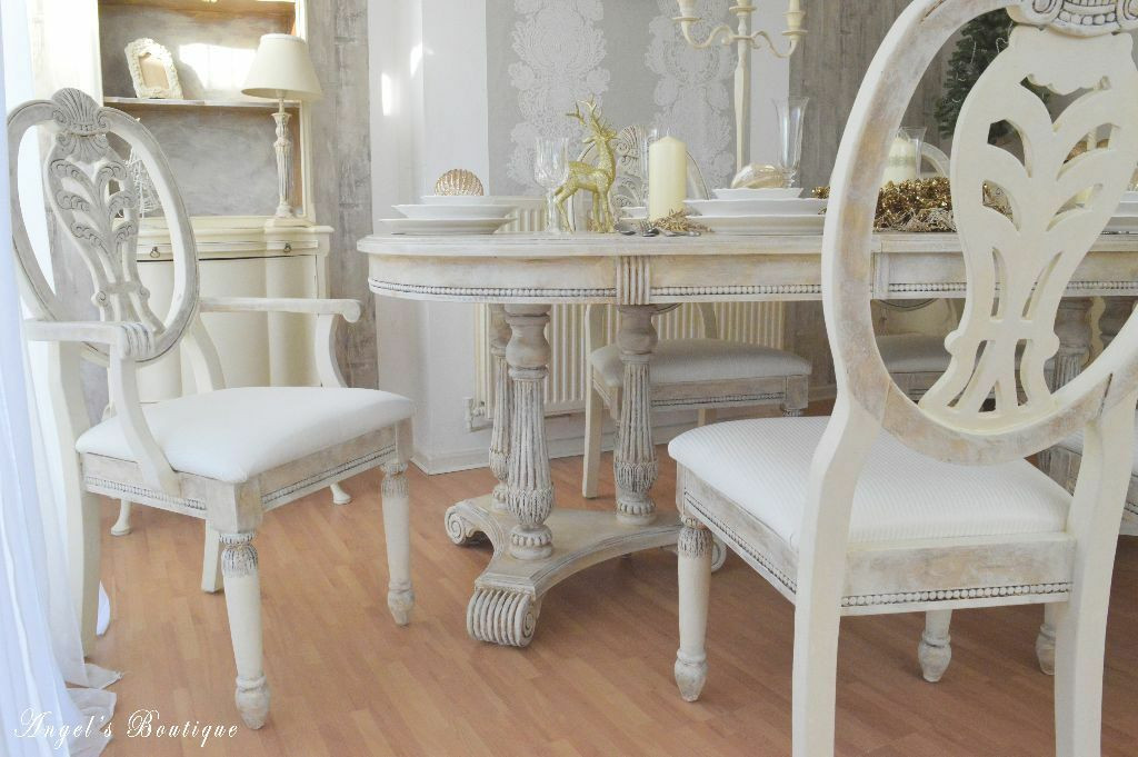 Best ideas about Shabby Chic Dining Chairs
. Save or Pin UNIQUE French Provence Shabby Chic Dining Table with Now.