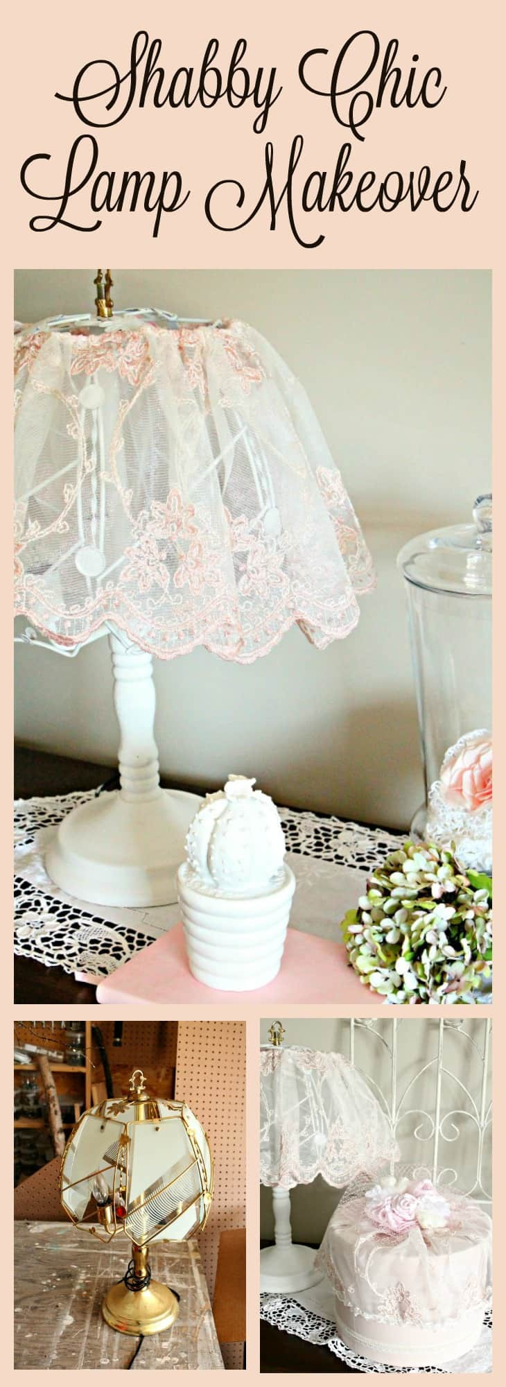 Best ideas about Shabby Chic Diy . Save or Pin DIY Shabby Chic Lamp Update Now.
