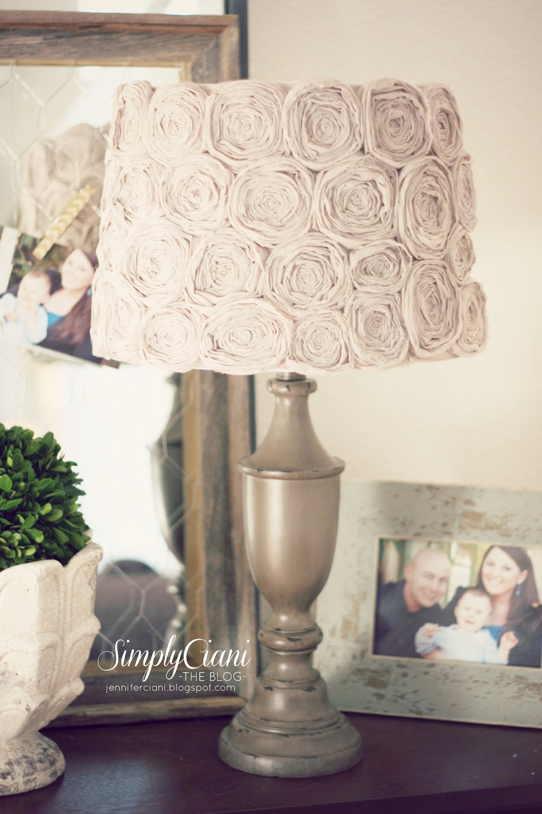 Best ideas about Shabby Chic Diy . Save or Pin Diy Shabby Chic Rosette Lamp Shade Now.