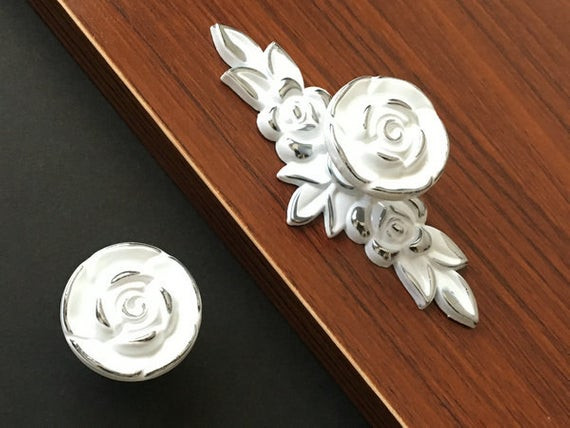 Best ideas about Shabby Chic Drawer Pull
. Save or Pin Shabby Chic Dresser Drawer Knobs Pulls Handles White Silver Now.