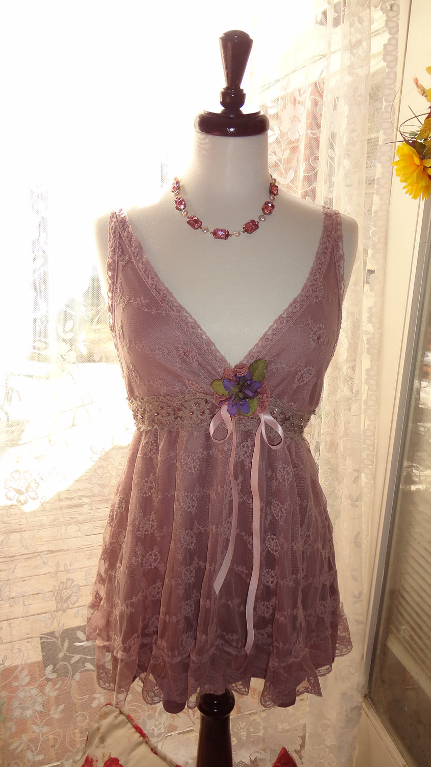Best ideas about Shabby Chic Dresses
. Save or Pin Gypsy Lace Top Boho Chic Mini Dress Romantic Shabby Chic Now.