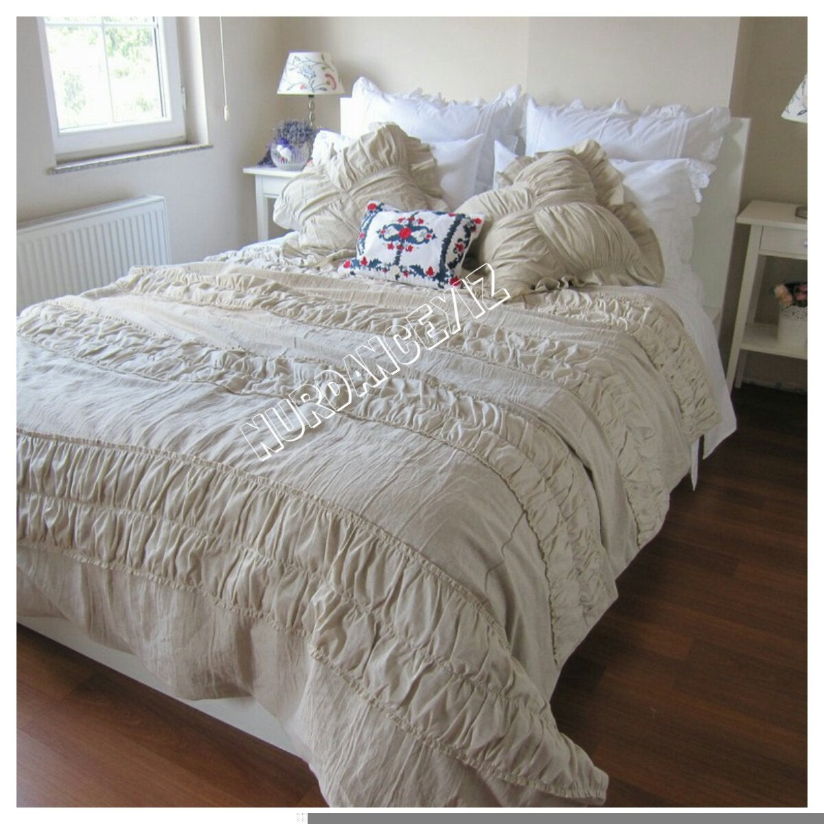 Best ideas about Shabby Chic Duvet
. Save or Pin Ruched bedding Shabby cottage chic Duvet cover Full Queen Now.