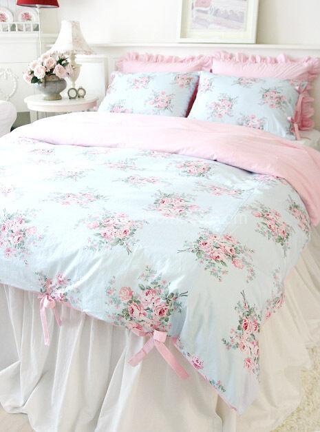 Best ideas about Shabby Chic Duvet
. Save or Pin Shabby Chic Cottage Floral Quilt Duvet Cover Set Blue Pink Now.