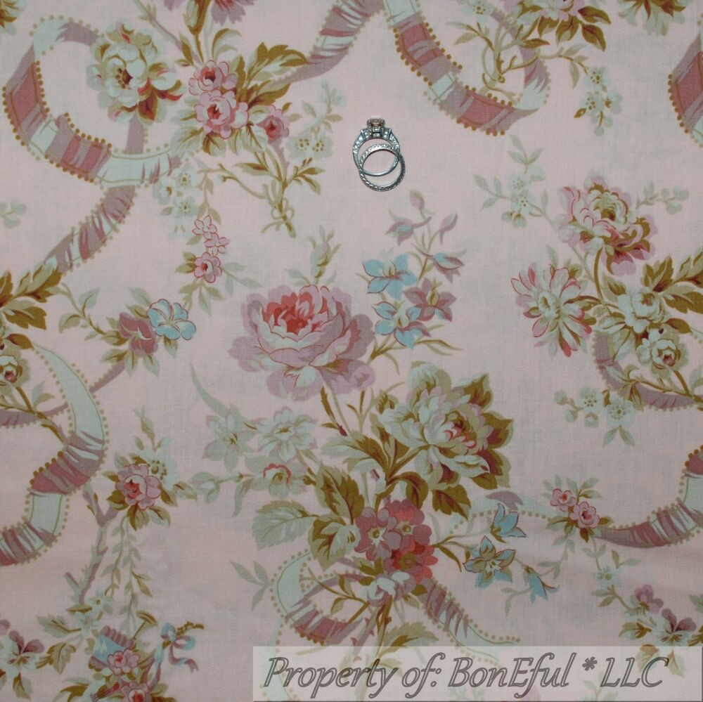 Best ideas about Shabby Chic Fabric
. Save or Pin BonEful Fabric FQ Cotton Quilt Pink Brown Ribbon Rose Now.