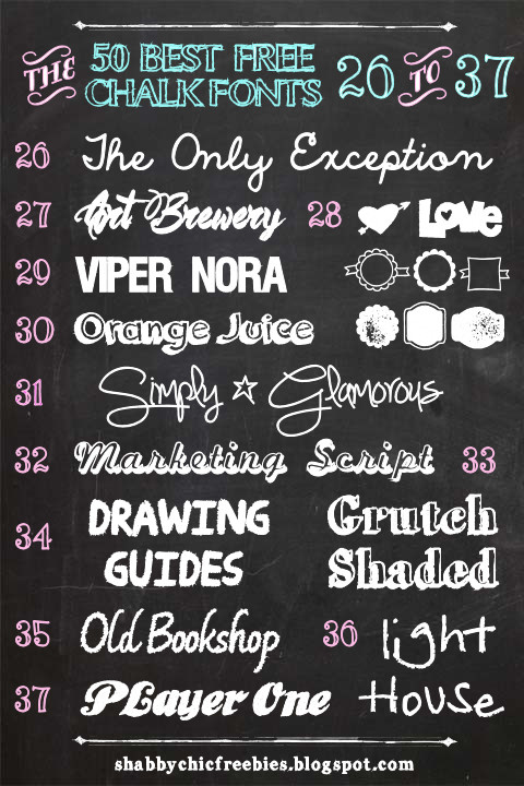 Best ideas about Shabby Chic Fonts
. Save or Pin Shabby Chic Freebies Free Chalk Fonts Now.