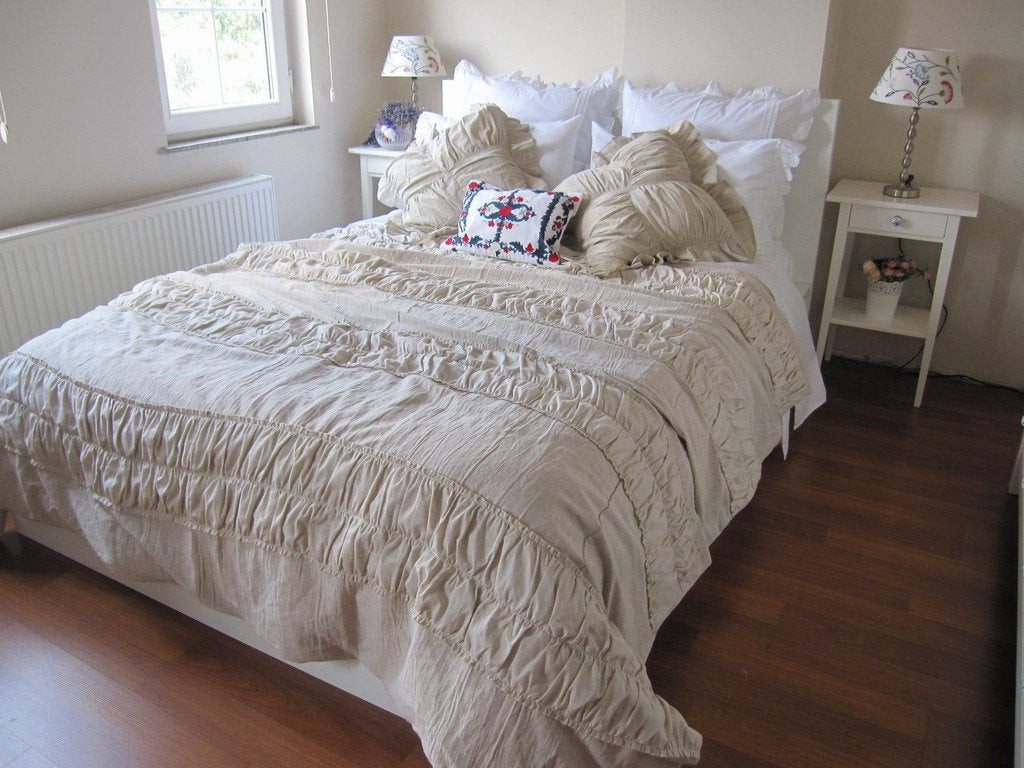 Best ideas about Shabby Chic King Bedding
. Save or Pin Shabby cottage chic ruched bedding Duvet cover Twin by Now.