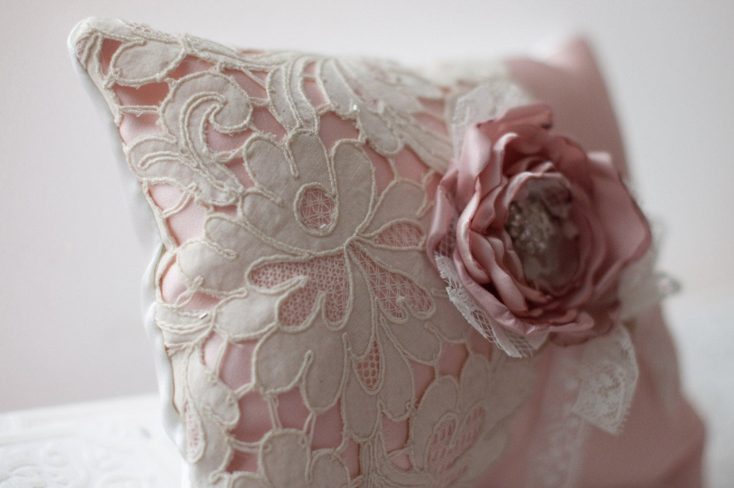 Best ideas about Shabby Chic Pillows
. Save or Pin RESERVED Ring Bearer Pillow Shabby chic romantic wedding ring Now.