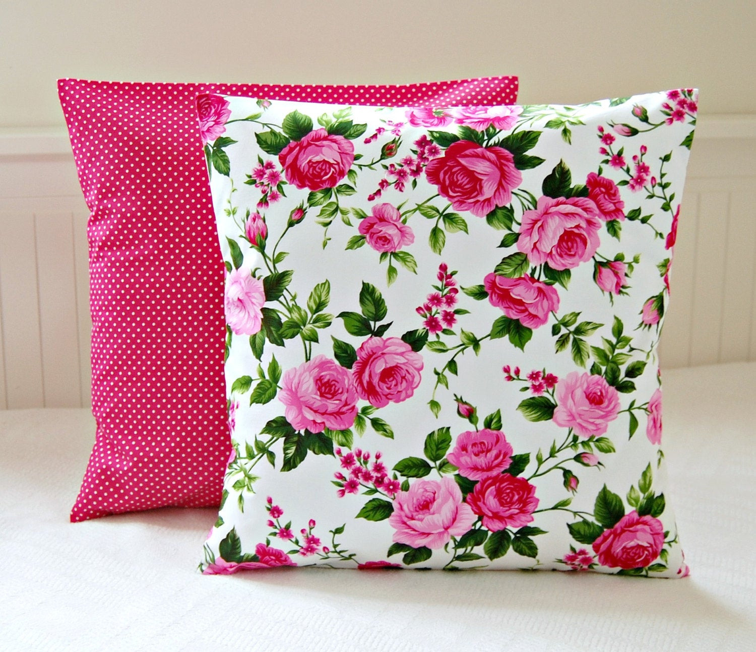 Best ideas about Shabby Chic Pillows
. Save or Pin pink roses shabby chic cushion cover 16 inch cerise pink Now.