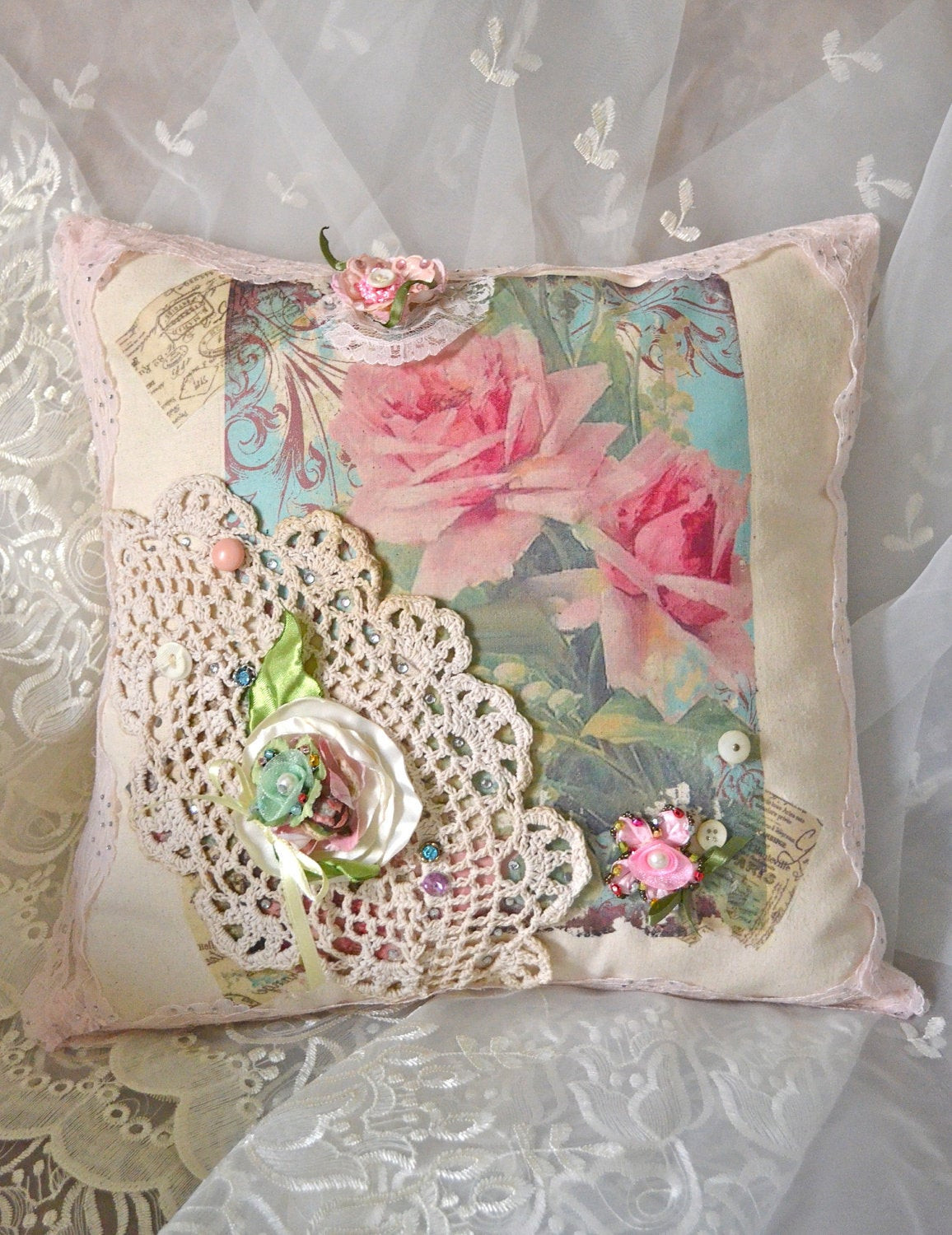 Best ideas about Shabby Chic Pillows
. Save or Pin French Shabby Chic Pink Rose Pillow Now.