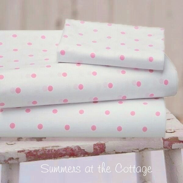 Best ideas about Shabby Chic Sheet Set
. Save or Pin DARLING SHABBY SWEET PINK CHIC WHIMSICAL POLKA DOTS ON Now.