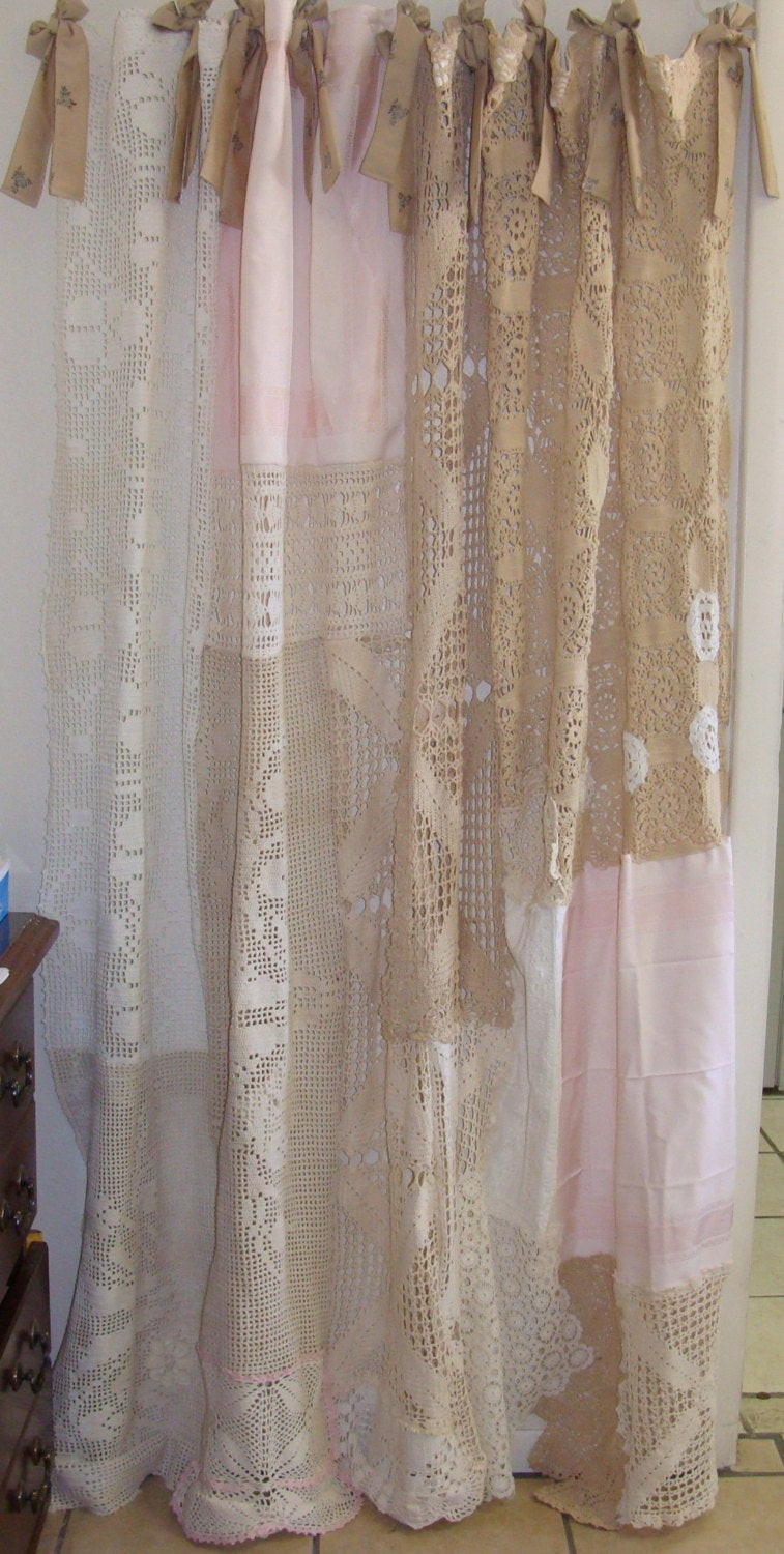 Best ideas about Shabby Chic Shower Curtains
. Save or Pin Shabby Chic Shower Curtain Vintage Crochet Vintage Linen Now.